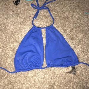 Blue bikini top